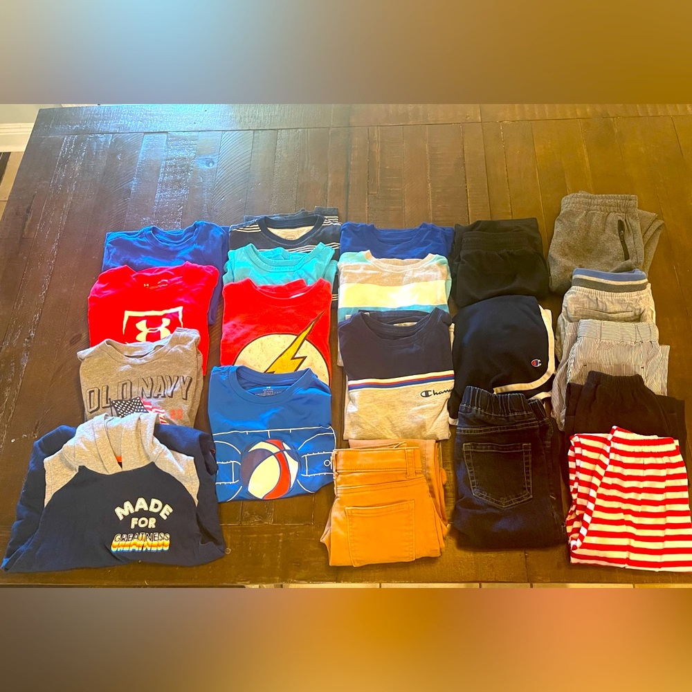 Boys Casual Playwear Clothes Bundle Lot Size 6/7 & 7 Under Armor Cat Jack H&M
